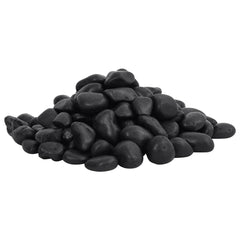 vidaXL Polished Pebbles 25 kg Black 2-5 cm 3