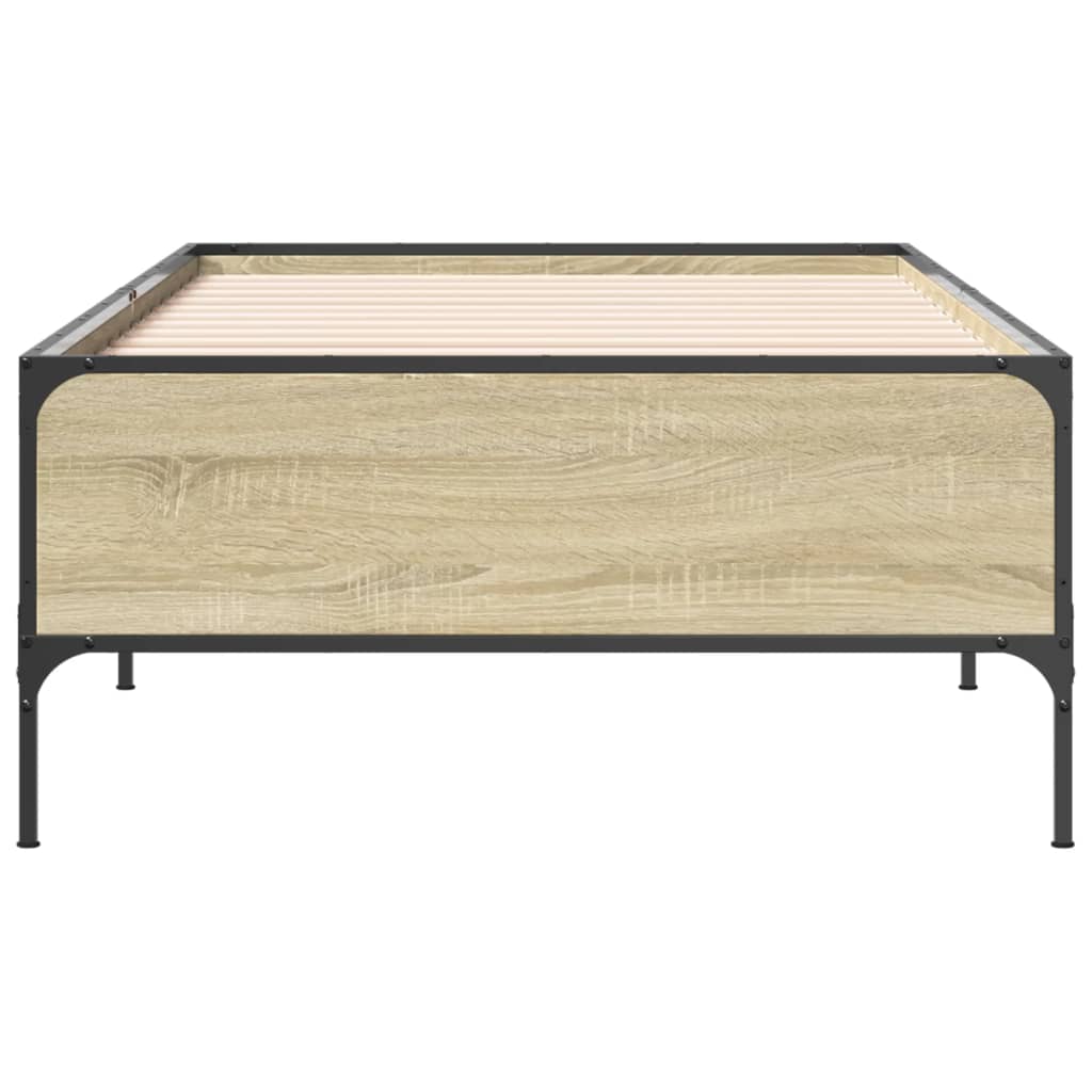 vidaXL Bed Frame without Mattress Sonoma Oak 90x190 cm Single 4