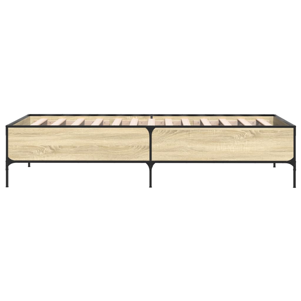 vidaXL Bed Frame without Mattress Sonoma Oak 90x190 cm Single 5