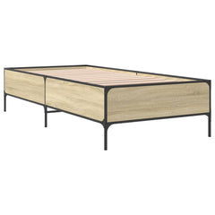 vidaXL Bed Frame without Mattress Sonoma Oak 90x190 cm Single 6