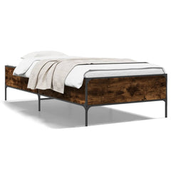 vidaXL Bed Frame without Mattress Smoked Oak 90x190 cm Single 2