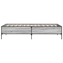 vidaXL Bed Frame without Mattress Grey Sonoma 75x190 cm Small Single 5