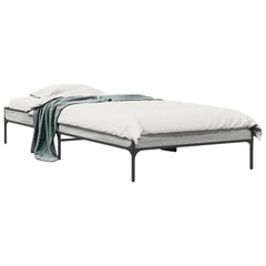 vidaXL Bed Frame without Mattress Grey Sonoma 90x200 cm 2