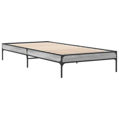 vidaXL Bed Frame without Mattress Grey Sonoma 90x200 cm 3