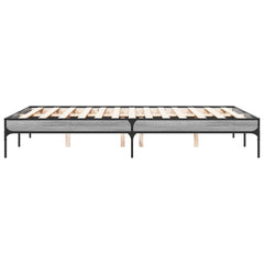 Bed Frame without Mattress Height 30 cm Length 190 cm Grey Sonoma 135 cm