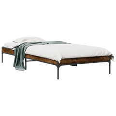 Bed Frame without Mattress Height 30 cm Length 190 cm Smoked Oak 90 cm