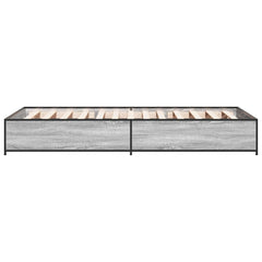 vidaXL Bed Frame without Mattress Grey Sonoma 100x200 cm 5