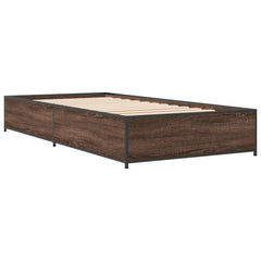 vidaXL Bed Frame without Mattress Brown Oak 100x200 cm 3