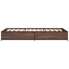 vidaXL Bed Frame without Mattress Brown Oak 100x200 cm 5