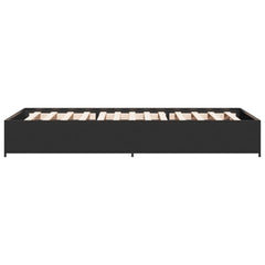 vidaXL Bed Frame without Mattress Black 90x190 cm Single 5