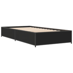 vidaXL Bed Frame without Mattress Black 90x190 cm Single 6