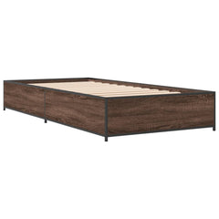 vidaXL Bed Frame without Mattress Brown Oak 75x190 cm Small Single 3