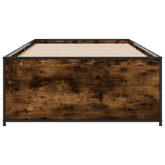 vidaXL Bed Frame without Mattress Smoked Oak 100x200 cm 4