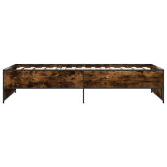 vidaXL Bed Frame without Mattress Smoked Oak 100x200 cm 5