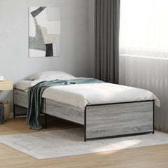 Bed Frame without Mattress Length 190 cm Grey Sonoma 90 cm