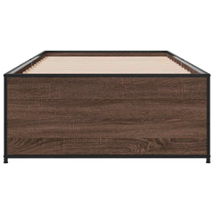 vidaXL Bed Frame without Mattress Brown Oak 90x190 cm Single 4