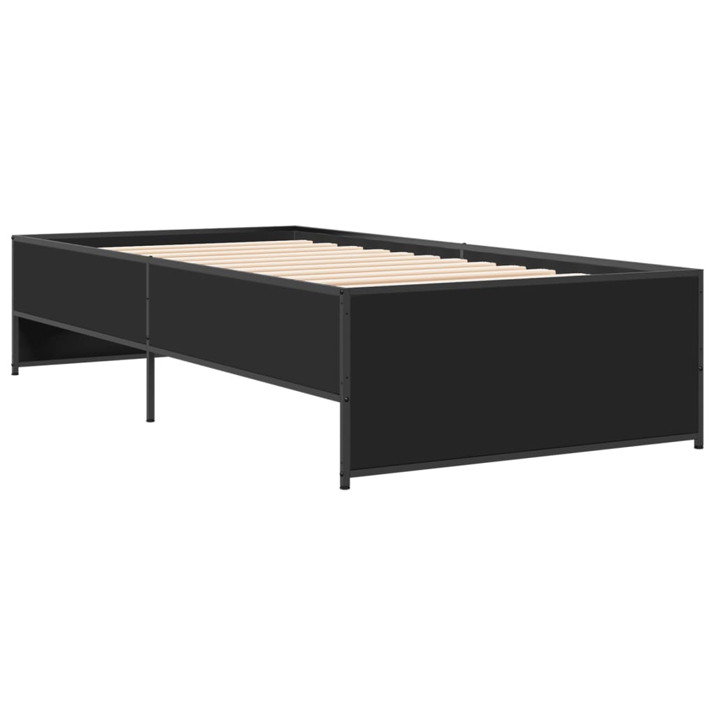 Bed Frame without Mattress Length 190 cm Black 75 cm
