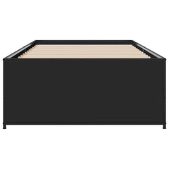 vidaXL Bed Frame without Mattress Black 75x190 cm Small Single 4
