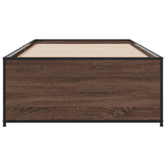 vidaXL Bed Frame without Mattress Brown Oak 75x190 cm Small Single 4