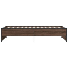 vidaXL Bed Frame without Mattress Brown Oak 75x190 cm Small Single 5
