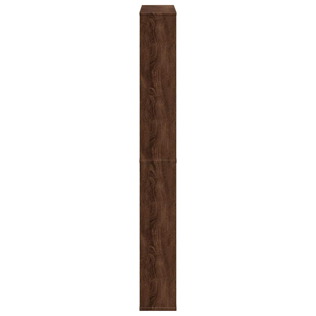 vidaXL Shoe Cabinet with Mirror 4-Layer Brown Oak 63x17x134 cm 6