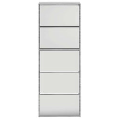 vidaXL Shoe Cabinet with Mirror 5-Layer Grey Sonoma 63x17x169.5 cm 6