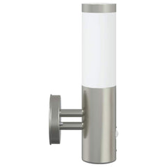 vidaXL Outdoor Wall Light 2 pcs Silver 15 x 7.5 x 33 cm 6