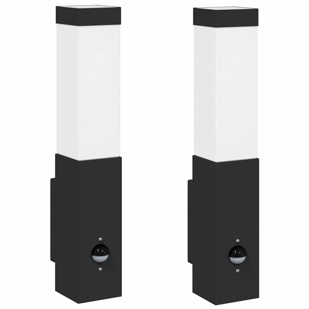 vidaXL Outdoor Wall Light 2 pcs Black 10.5 x 6 x 33 cm 2