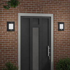 vidaXL Outdoor Wall Light 2 pcs Black 23.5 x 9 x 26 cm 3
