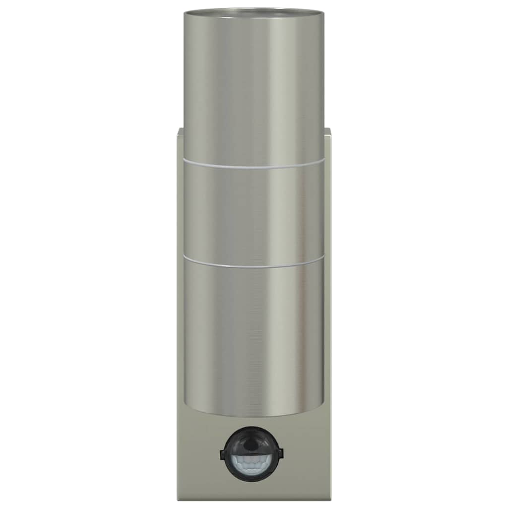 vidaXL Outdoor Wall Light 2 pcs Silver 7 x 10 x 22 cm 5