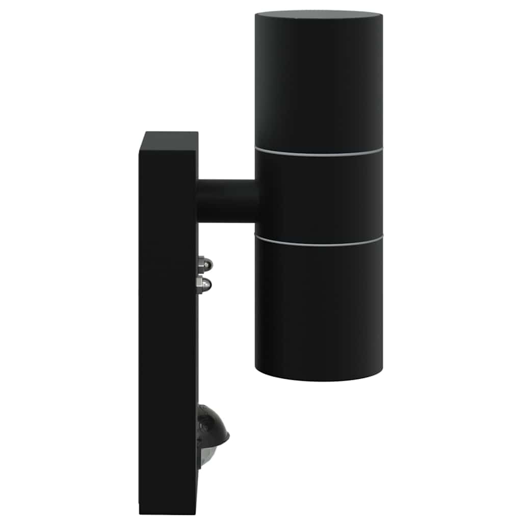 vidaXL Outdoor Wall Light 2 pcs Black 7 x 10 x 22 cm 6