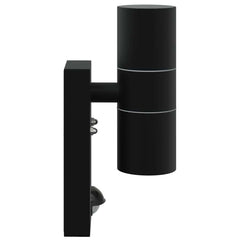 vidaXL Outdoor Wall Light 2 pcs Black 7 x 10 x 22 cm 6