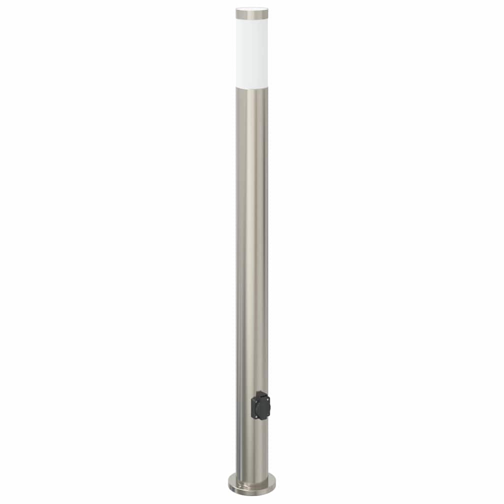 vidaXL Bollard Lights with Outlet 3pcs 110 cm Stainless Steel IP44 4