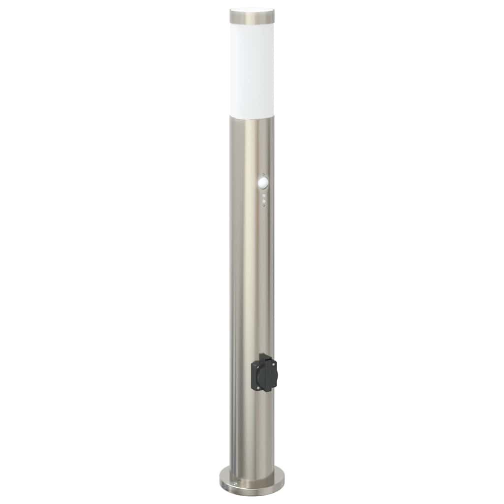vidaXL Bollard Lights with Sensor&Outlet 3pcs 80 cm 4