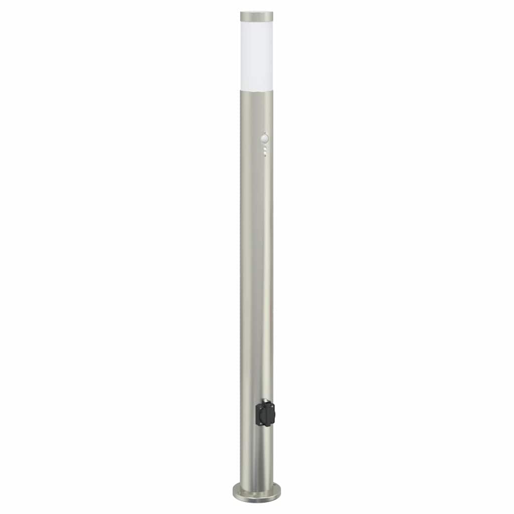 vidaXL Bollard Light with Sensor&Outlet 110 cm Stainless Steel IP44 2