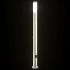 vidaXL Bollard Light with Sensor&Outlet 110 cm Stainless Steel IP44 6