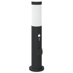 vidaXL Bollard Lights with Sensor&Outlet 3pcs 50 cm Stainless Steel IP44 4