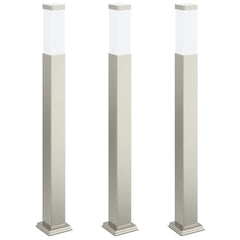 vidaXL Bollard Lights 3 pcs 80 cm Stainless Steel IP44 2