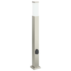 vidaXL Bollard Lights with Outlet 3 pcs 80 cm Stainless Steel IP44 4