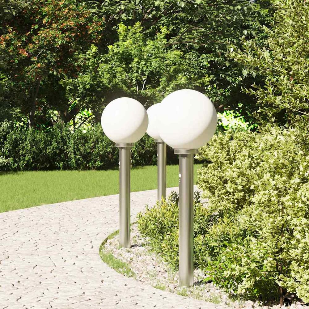 vidaXL Bollard Lights with Sensor 3 pcs 80 cm Stainless Steel IP44 3