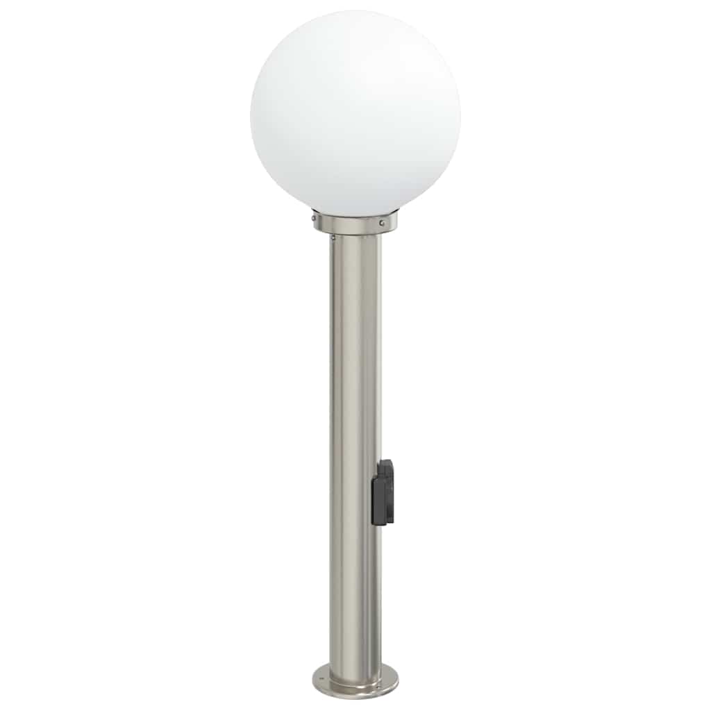 vidaXL Bollard Light with Outlet 80 cm Stainless Steel IP44 4