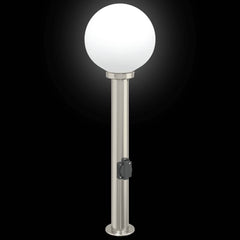 vidaXL Bollard Light with Outlet 80 cm Stainless Steel IP44 6