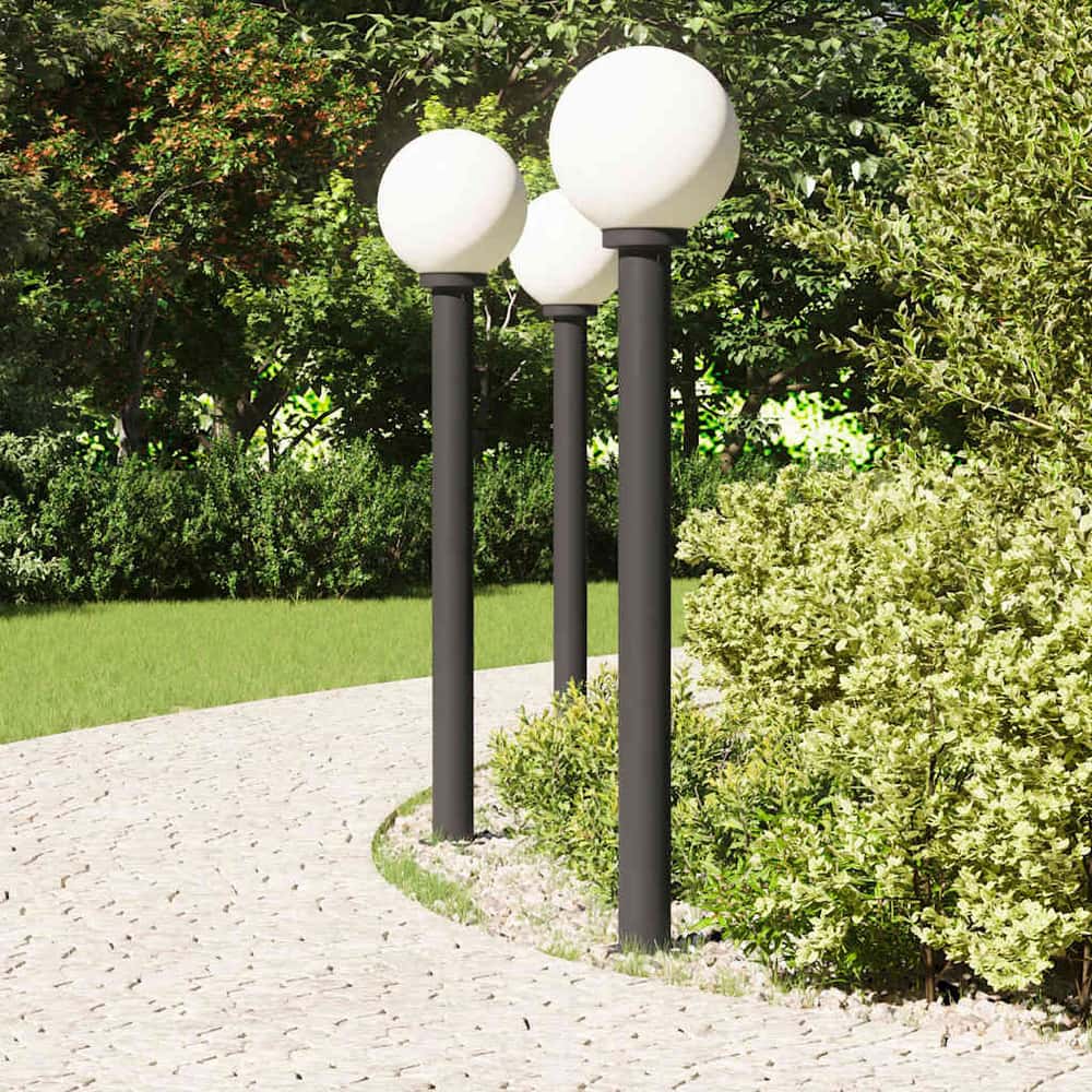 vidaXL Bollard Lights 3 pcs 120 cm Black IP44 3
