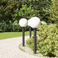 vidaXL Bollard Lights with Sensor 3 pcs 80 cm Black IP44 3
