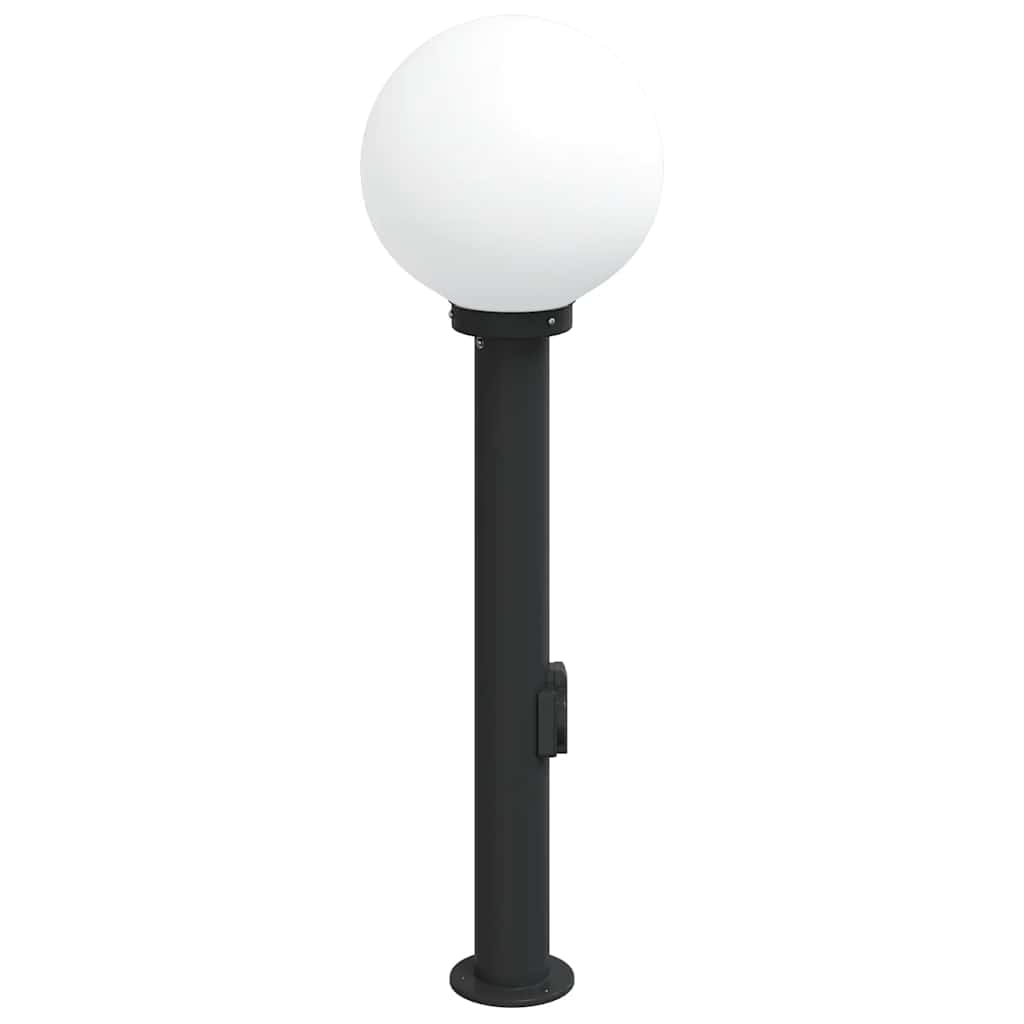 vidaXL Bollard Light with Outlet 80 cm Black IP44 4