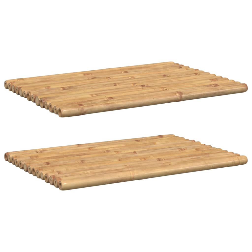 vidaXL Bath Mats 2 pcs 70x50 cm Bamboo 2