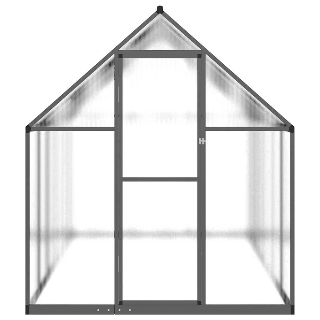 Greenhouse with Base Frame Aluminium Anthracite 334 cm 195 cm