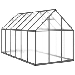 Greenhouse with Base Frame Aluminium Anthracite 334 cm 195 cm