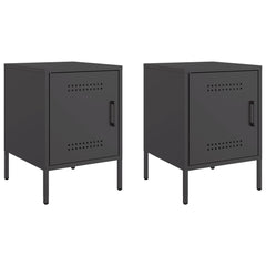 Bedside Cabinet 36x39x50,5 cm Steel Black 2