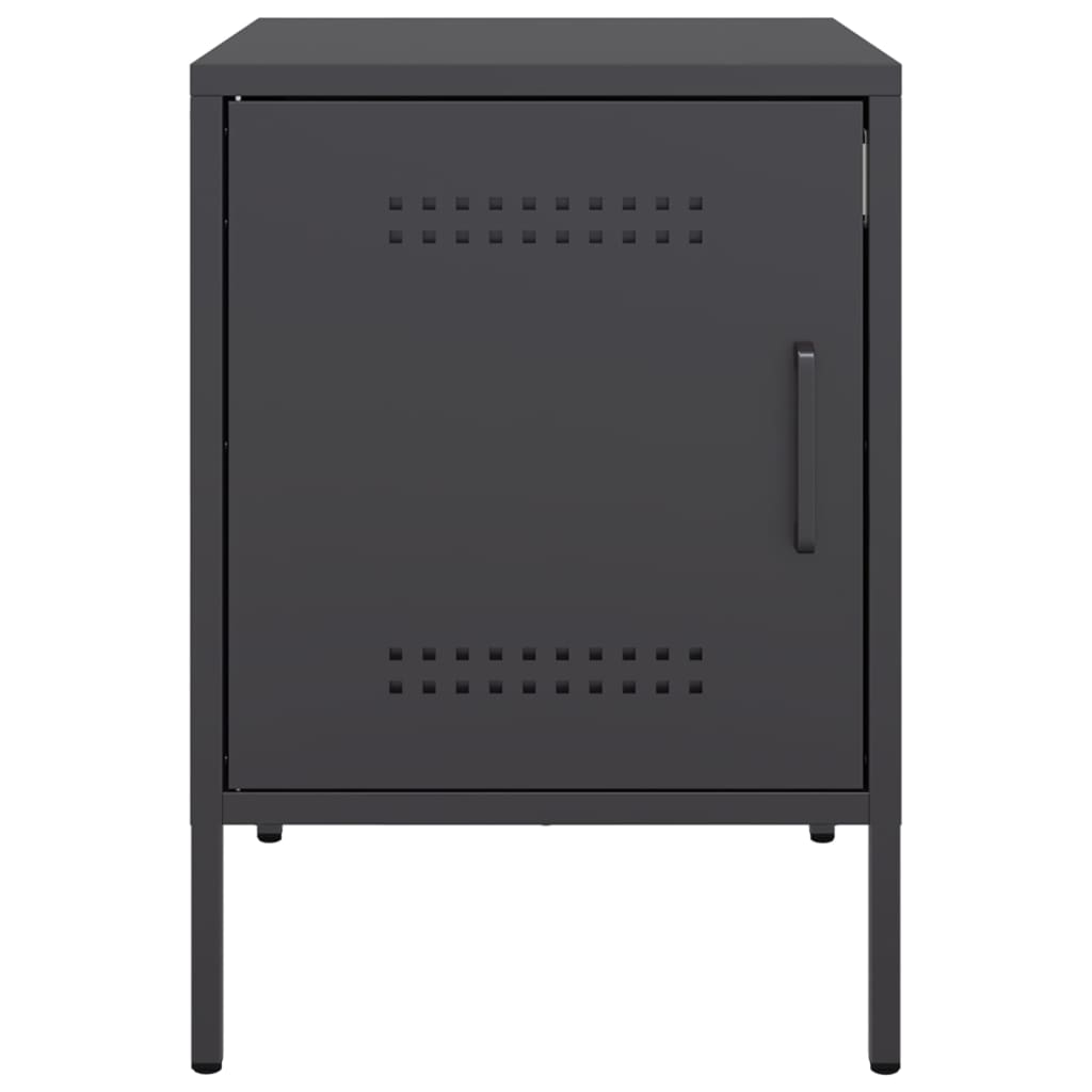 Bedside Cabinet 36x39x50,5 cm Steel Black 2